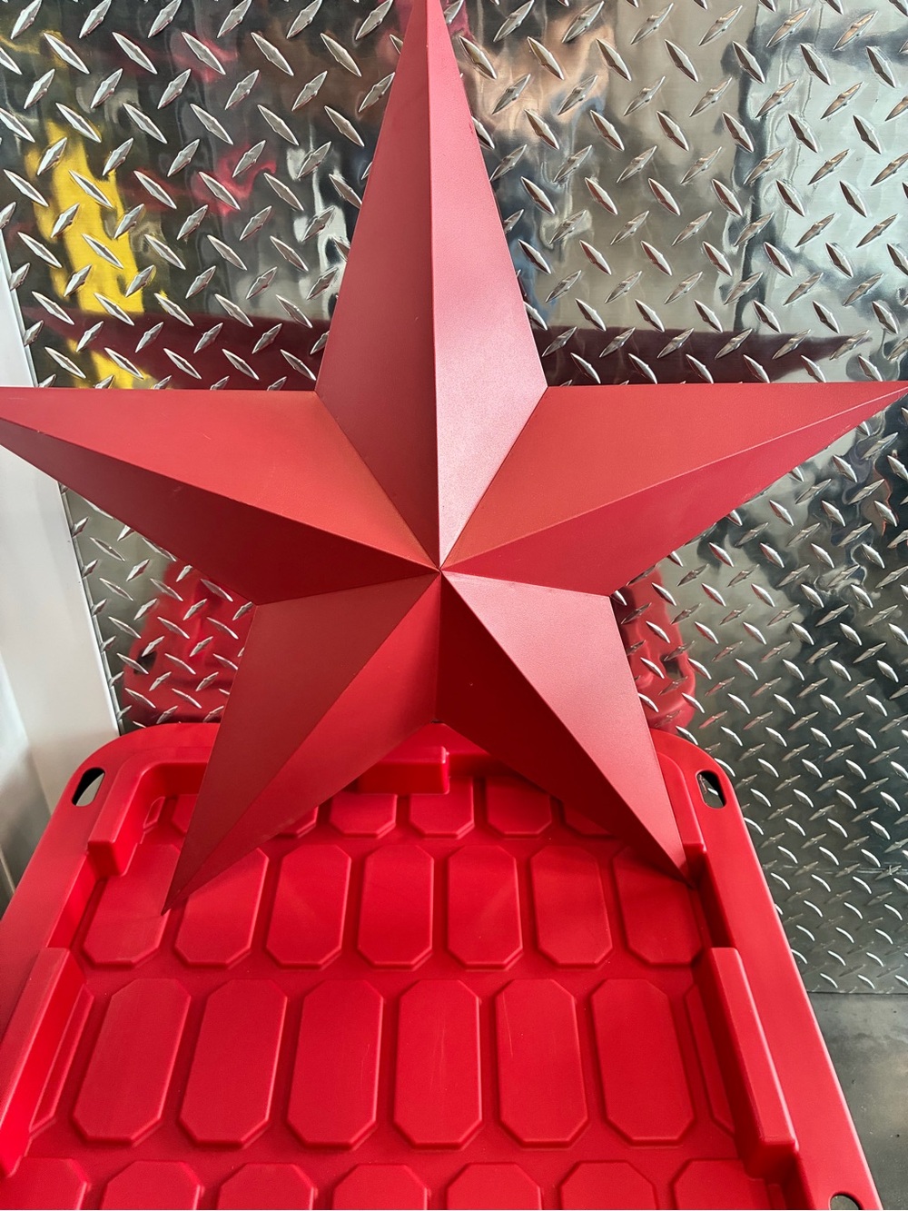 Matte Red 3D Star Wall Accent - Unbranded